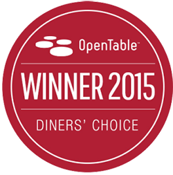 OpenTable Winner 2015 Diners' Choice logo